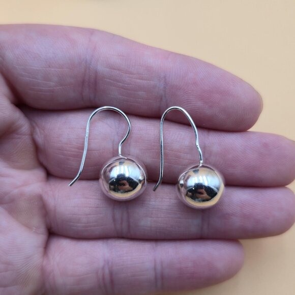 Sterling Silver Bright Orb Dangle Earrings A5658 - Picture 3 of 6